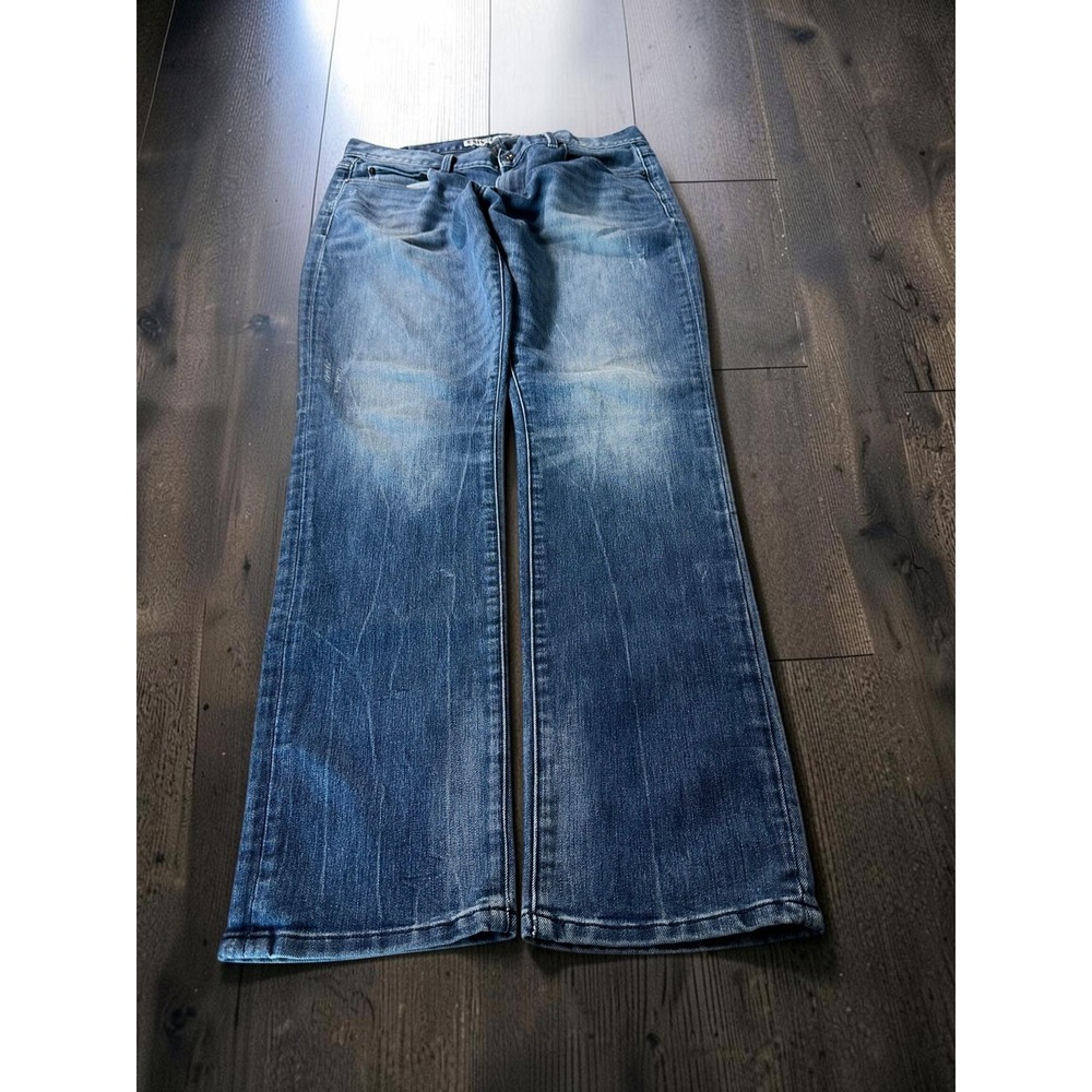 Express Jeans Super Skinny Fit Men 34x34 Blue Denim Stretch Faded Streetwear